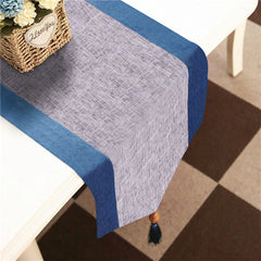 Luxury Jutte 2 tone Plain Table Runner set - Grey