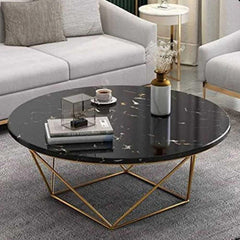Black/White Marble Sheet Side Modern Center Table