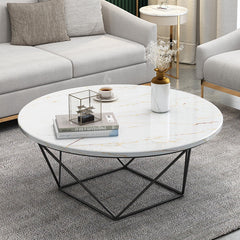 Black/White Marble Sheet Side Modern Center Table