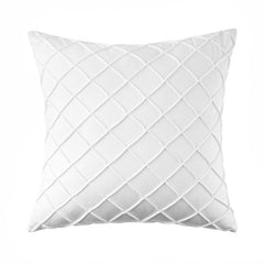 PACK OF 2 WHITE VELVET CROSS PLEATED CUSHION COVER