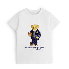 Kids Digital Printed Pure Cotton T-shirts B/S White