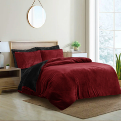 Premium Velvet dual Shade Bedding Set