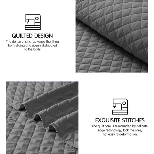 Embossed design soft Microfiber Bedspread-King size(Grey)