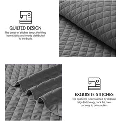 Embossed design soft Microfiber Bedspread-King size(Grey)