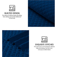 Embossed design soft Microfiber Bedspread-King size(Navy Blue)
