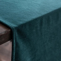 Luxury Velvet Plain Table Runner set - Zinc
