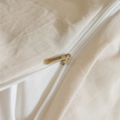 6 pieces pom pom duvet set Cream