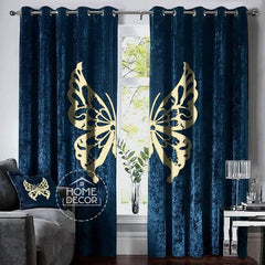 Velvet Curtains Butterfly ( EMB Golden ) F