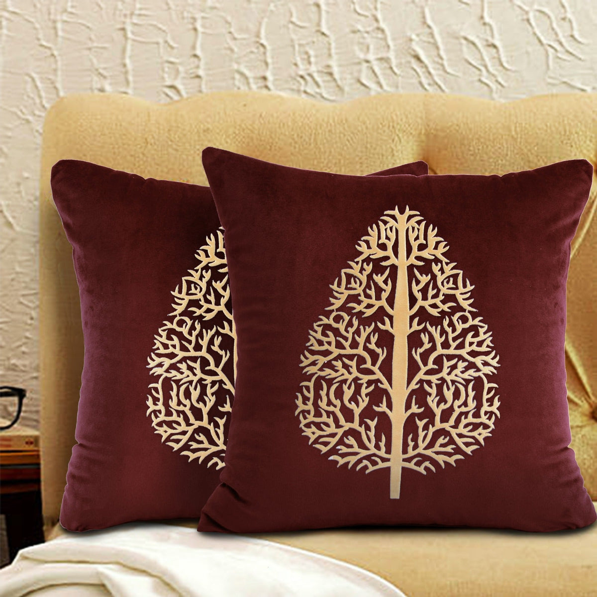 Pair Of Leaf Cushion Cover 10