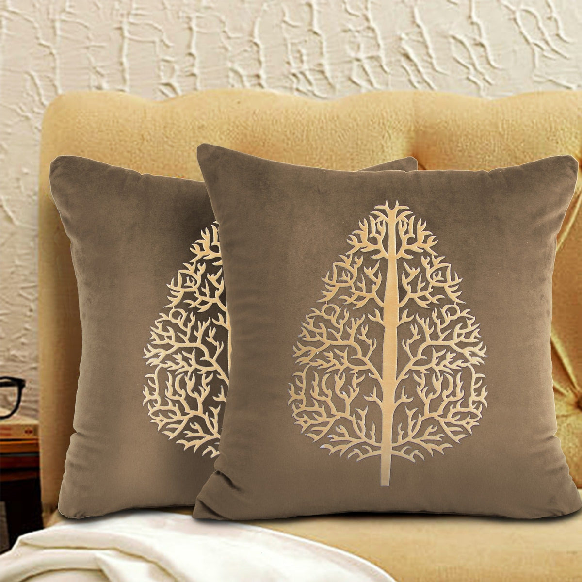 Pair Of Leaf Cushion Cover 05