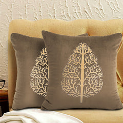Pair Of Leaf Cushion Cover 05