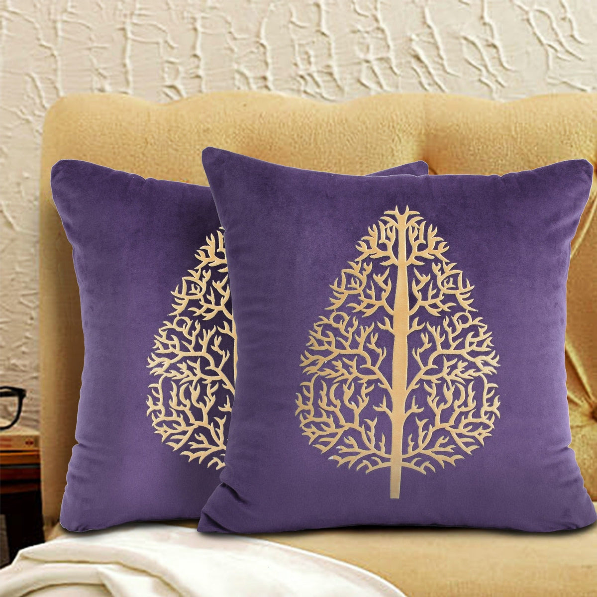 Pair Of Leaf Cushion Cover 02