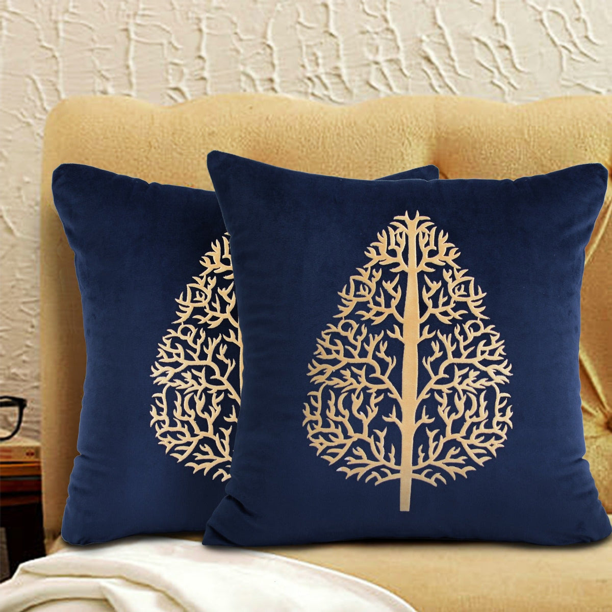 Pair Of Leaf Cushion Cover 01