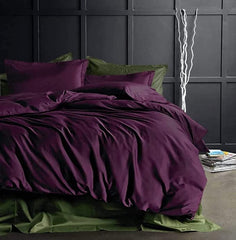 Brata Stich Embroidery Duvet Set - Purple