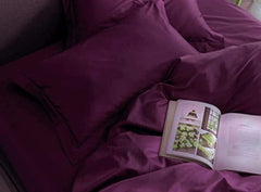Brata Stich Embroidery Duvet Set - Purple