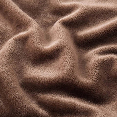 FLUFFY MINK FLEECE THROW BLANKET-Chocolate Brown