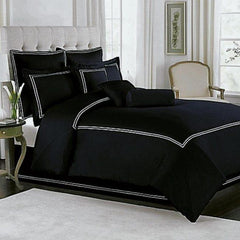 8 Pcs Baratta Duvet (Black with White Baratta Stitch Duvet set) - King