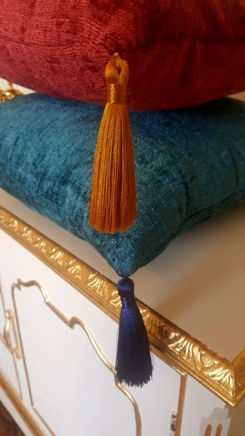 Cushion cover velvet Blue & red