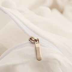 6 Pcs White Duvet Cover With Pom Pom