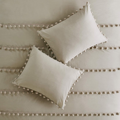 Luxury Pure Cotton Pom-Pom Bedding Set-3 Pc