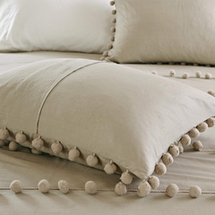 Luxury Pure Cotton Pom-Pom Bedding Set-3 Pc